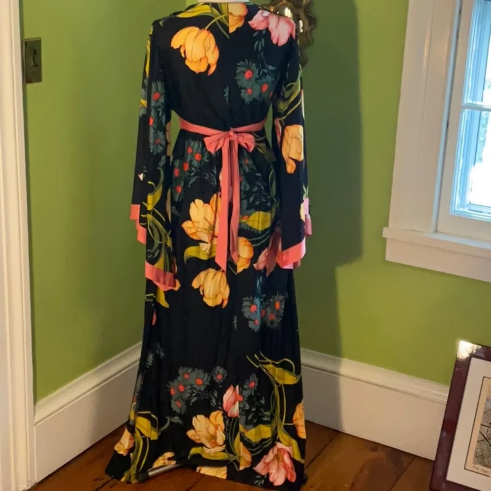 Vintage 70s angel sleeve maxi dress - Picture 5 of 7